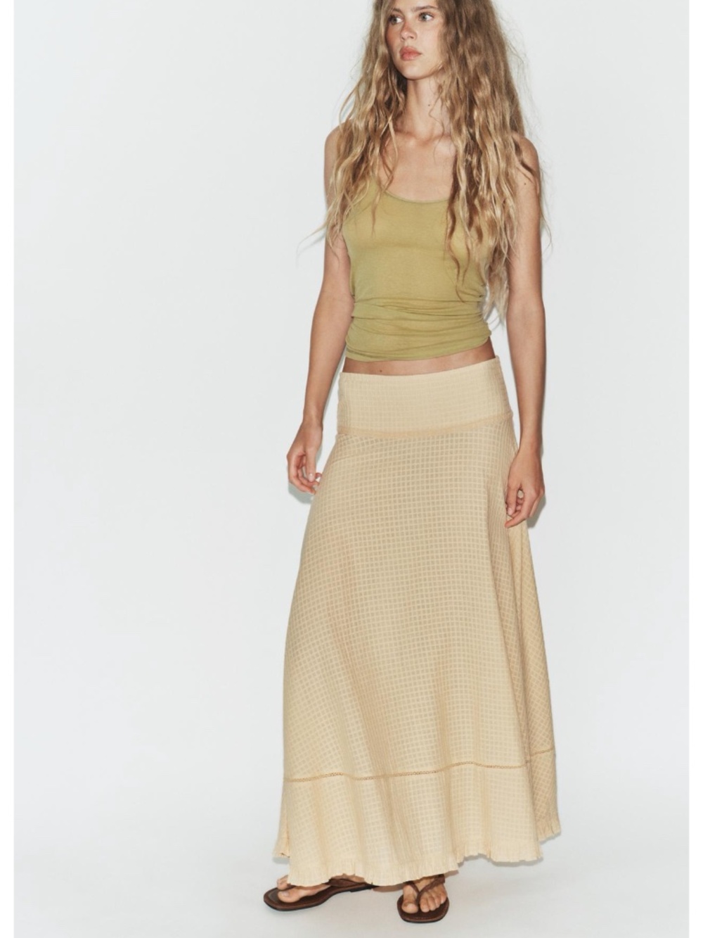 NWT Zara structured long skirt